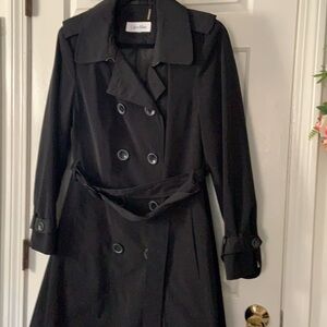 Calvin Klein Black Double Breasted Trenchcoat AS IS (no size tag)